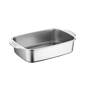 Plat à <span class=keywords><strong>gratin</strong></span>/plateau de cuisson rectangulaire en acier inoxydable de 1,0 mm d'épaisseur, extra large, durable, réutilisable, sans revêtement - Product Image 6