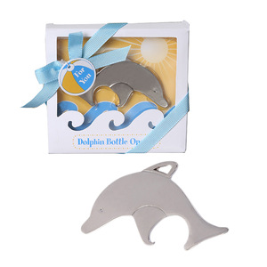 Ouvre-bouteille de <span class=keywords><strong>bière</strong></span> dauphin en métal argenté Faveur de fête Souvenir promotionnel de style chaud - Product Image 1