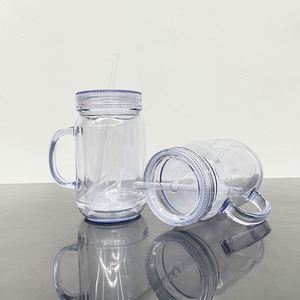 Paquete de 25 Vasos de Plástico Tipo Mason Jar de 20oz con Logotipo Personalizado, con Orificio Preperforado y Tapón de Silicona para Manualidades - Product Image 2