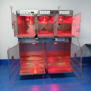 豪华兽医用氧气笼不锈钢宠物重症监护室带温度控制功能，适用于狗猫饲养诊所笼子 - Product Image 4