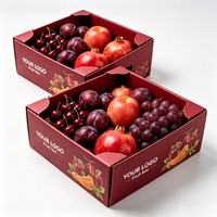 Hete Aanbieding Dubbelwandige Kartonnen Doos Hoge Kwaliteit Appel Sinaasappel Groente Fruit Banaan Op Maat Verzenddoos Sojaverf Fruitdoos