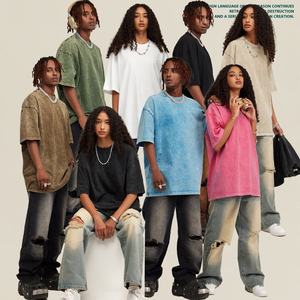 T-shirt imprimé LOGO personnalisé d'été 100% coton de haute qualité T-shirts unis vierges pour hommes T-shirt en coton de qualité supérieure 285gsm - Product Image 5