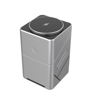 Robot <span class=keywords><strong>Rubik</strong></span>'s Cube Spin Cargador inalámbrico magnético 15W Cargador <span class=keywords><strong>de</strong></span> carga rápida Inalámbrico 3 en 1 QC4.0 Cargador móvil Fábrica - Product Image 3