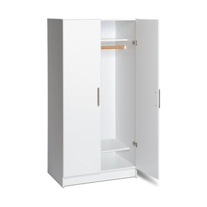 Meuble simple et pas cher, blanc, 2 portes, <span class=keywords><strong>en</strong></span> bois MDF, <span class=keywords><strong>garde</strong></span>-robe, chambre, placard, rangement, organisation, placard <span class=keywords><strong>en</strong></span> bois pour vêtements - Product Image 1