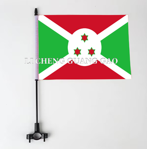 Bandera de seguridad para bicicleta con mástil y soporte de montaje, Bandera de Burkina Faso - Product Image 2