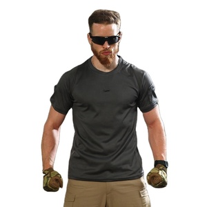 T-shirt da uomo con trasporto nascosto e maglietta tattica antigraffio e resistente all'usura Multi-tasche da uomo t-shirt - Product Image 1