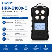 Détecteur de gaz multi-fonctions portable HIREP 4-en-1 (CO2, O2, LEL, NH3) avec analyseur ATEX IP65 pour brasseries, vignobles et sécurité industrielle