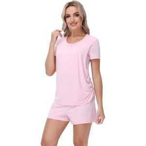 Conjunto de Pijamas de Maternidad para Mujer, Manga Corta, Ropa de Dormir Transpirable de Viscosa de Bambú, Tallas S a XXL - Product Image 4