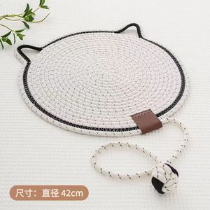Cat Sleeping Mat <b>Scratching</b> <b>Pad</b> Woven Cotton Rope Durable Cat Toy Multi Function For Cats - Product Image 2