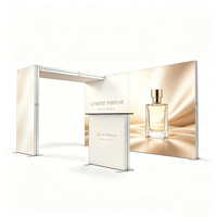 Stand d'exposition modulaire portable autoportant en tissu SEG personnalisé pour salon professionnel 20x10 10x10