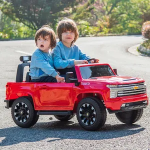 Coche eléctrico 4WD de 24V para niños, dos asientos, gran tamaño, camión de recogida para niños de 5 a 10 años, coche de juguete con licencia