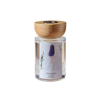 Difusor de Aromaterapia de Lujo Estilo Artístico, Botella de Vidrio Cilíndrica con Varillas de Ratán, Fragancia Duradera de 2 Meses, 120 ml - Product Image 2