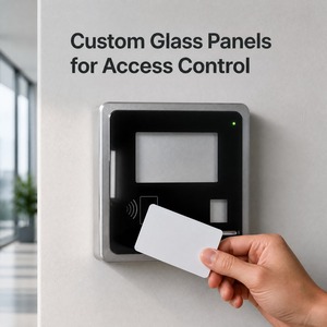 Panneau de verre trempé personnalisé à haute teneur en alumine, verre de protection, impression sur écran, fenêtre transparente, découpe CNC, contrôle d'accès, serrure intelligente, OEM - Product Image 4