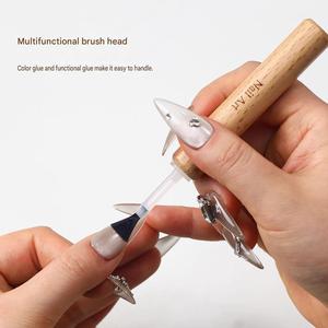 Lot de 10 pinceaux double embout pour nail art – Kit de remplacement pour <span class=keywords><strong>liner</strong></span> et pointeur à ongles, pour vernis gel, personnalisation OEM du logo et de l'emballage - Product Image 2
