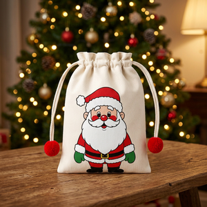 Superior Quality <b>Christmas</b> Santa Drawstring <b>Bag</b> with Custom Printed Holiday <b>Gift</b> <b>Bag</b> for <b>Christmas</b> Party Favor Decoration Use - Product Image 5