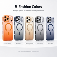 Nouvelle coque de téléphone magnétique rayée pour iPhone 17 Pro Max, protection d'objectif, anti-chute, accessoires pour téléphone, collection 2026