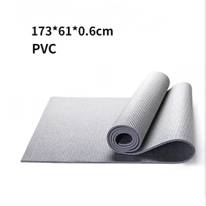 Lớp duy nhất sinh thái PVC Yoga Mat 6mm Pilates màu tập thể dục Mat không mùi tầng Mat