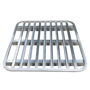 FARUIT Blue Steel Stackable Assembled Pallet with 2000kg Capacity Powder Coated Model 1100x1100 for Industrial <b>Storage</b> - Product Image 2