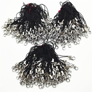 Lanyard Black Metal Lobster Buckle Phone Strap Single Loop Double Loop Wholesale For Phone Usb Flash Drive - Product Image 1
