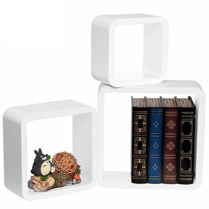 Étagère murale en bois cube design moderne pour livres/<span class=keywords><strong>DVD</strong></span>, nouvelles étagères flottantes pour salon, meubles de maison - Product Image 5