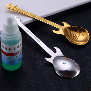 304 stainless steel <b>spoon</b>, guitar <b>spoon</b>, coffee stirring <b>spoon</b>, ice bar <b>spoon</b>, music bar <b>spoon</b>, mug <b>spoon</b> - Product Image 4