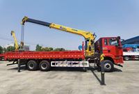 Grue à flèche droite de 16 tonnes 6x4 pour camion lourd, montée sur châssis Sinotruk, avec télécommande