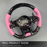 Volant en fibre de carbone personnalisé avec LED pour Mercedes-Benz Barbus 2015-2021 GLE GLC Classe E C63 E300 C260 C300 A35 AMG CLA GT