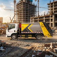 Personnalisation du corps supérieur du camion à ordures compacteur Dongfeng 4X2 7CBM
