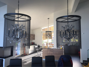 Éclairage à économie d'énergie Antique Fer <span class=keywords><strong>Industriel</strong></span> Loft Lumière Chaîne En Aluminium Lustre Vintage Pendentif Lumière Maison Déco CZ2555/12 - Product Image 2