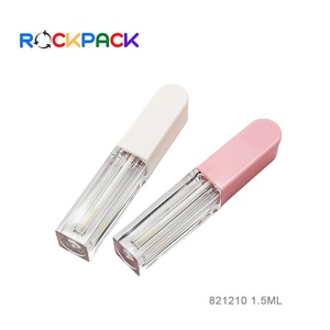 Mini Tubo de Brillo Labial de Plástico de 1.5 ml, Color Blanco Rosado, Tamaño Personalizado, con Logotipo, para Cosméticos - Product Image 5
