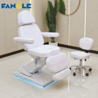Lit de tatouage moderne et luxueux, meubles de salon avec contrôle au pied des cils, lit de beauté avec moteur 3/4, lit de massage facial électrique
