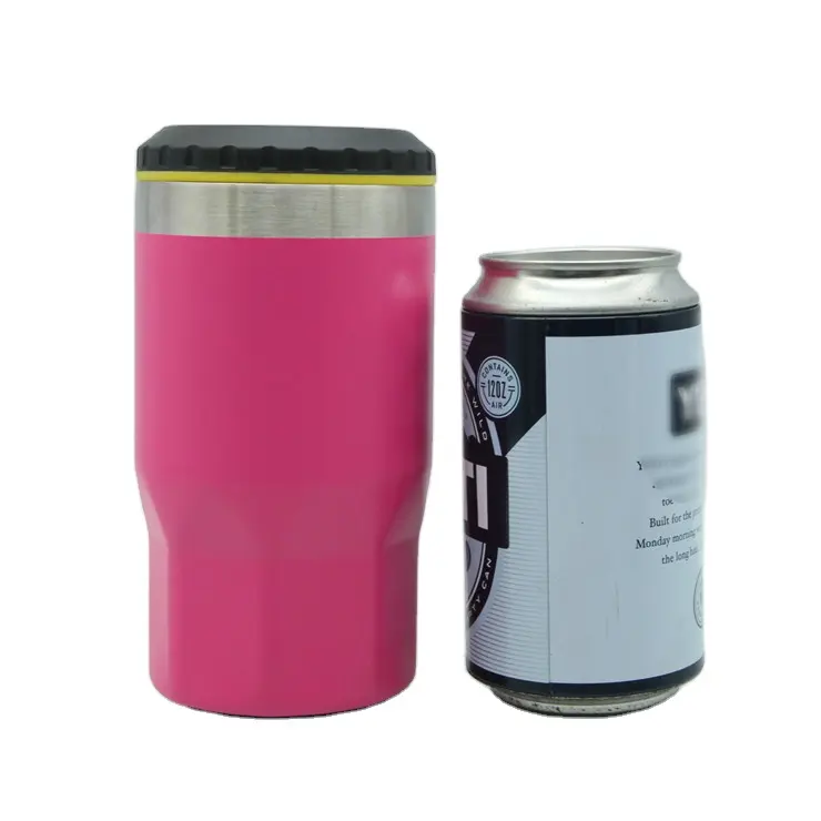 Stainless Steel cola Can Holder 2 in One Dual purpose double wall insulated bottle holder cooler 12 oz- beer can cooler