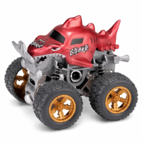Vente en gros, produit phare : Voiture cascadeuse réaliste Requin Monstre à double inertie, jouet à pousser avec gros pneus à crampons pour enfants