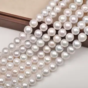 10-11毫米天然淡水巴洛克爱迪生圆形珍珠DIY珍珠