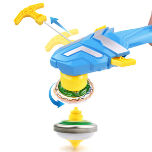 HLC572拉线发射器陀螺仪玩具金属拉线飞行旋转玩具闪光战板发光玩具 - Product Image 3