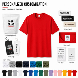 Camiseta de Hombre Personalizada con Logotipo, 220G, 100% Algodón Peinado, Cuello Redondo Clásico, Venta al Por Mayor, Tallas S-4XL, Color Carmesí - Product Image 5
