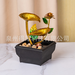 Minimalist Home Decor Water Feature With <b>Backlight</b> Rectangle Electric Gift For Living Room <b>TV</b> Cabinet - Product Image 5