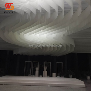 Cortina de Techo para Eventos y Bodas, Personalizable, de Tela de Chifón Marrón, para Decoración de Techos en Eventos - Product Image 4