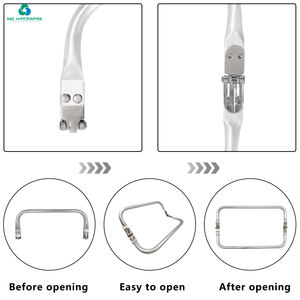 MZ Vente directe usine / Livraison rapide 16/20/25/30cm Cadre en <span class=keywords><strong>tube</strong></span> d'aluminium <span class=keywords><strong>pour</strong></span> sac à main, Pièces de sac à main DIY, <span class=keywords><strong>Clip</strong></span> <span class=keywords><strong>pour</strong></span> sac nuage tissé, Cadre de sac à main - Product Image 5