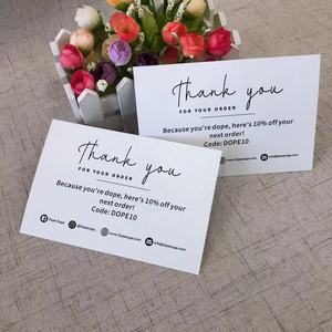 Tarjeta de agradecimiento personalizada en blanco y negro para revisión de negocios de marca Tarjetas de agradecimiento - Product Image 5