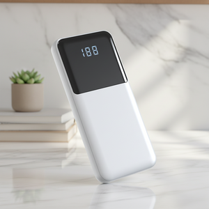Batería <span class=keywords><strong>Externa</strong></span> Portátil de Carga Rápida de 10000 mAh con Cable USB <span class=keywords><strong>Tipo</strong></span> <span class=keywords><strong>C</strong></span> Integrado, Pantalla Digital, Batería <span class=keywords><strong>Externa</strong></span> Delgada para Teléfono - Product Image 1