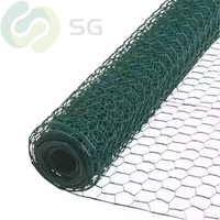 Maille en acier hexagonale tissée par maille en acier enduite en plastique de grillage de poulet pour la ferme clôturant l'armure toile