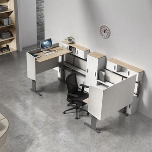 Moderno y ergonómico ajustable de elevación eléctrica Escritorio de pie de madera de la computadora de mesa portátil - Product Image 5