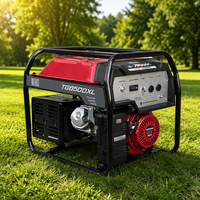 Générateur à essence longue autonomie 5,0 kW, moteur Honda GX390, réservoir de carburant 30 L, démarrage par lanceur, puissance domestique et industrielle