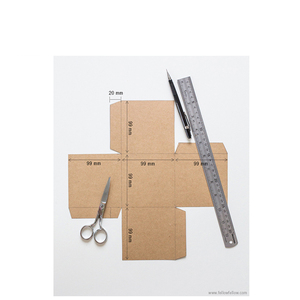 Reciclado de papel kraft marrón ventana caja de jabón con cuerda de cáñamo - Product Image 5