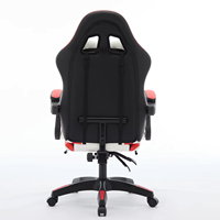 Chaise de gaming ergonomique moderne Boss Racing avec dossier haut, appui-tête réglable, massage, pliable, en cuir PU, pivotante, avec repose-pieds
