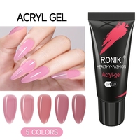 RONIKI Poly+gel sans HEMA, TPO et TMPTA, durcissement UV/LED, style français, végétalien, non toxique, 36 couleurs, fournitures professionnelles pour extension d'ongles