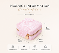 Boîte de rangement pour bijoux miniature personnalisée avec logo d'usine, boîte carrée à fermeture éclair en cuir PU, organiseur pour bagues, colliers, boucles d'oreilles, cadeau de voyage, Saint-Valentin