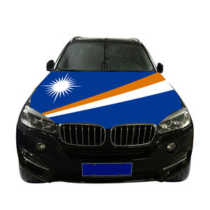 Cubierta de capó de coche de las Islas Marshall bandera cubierta de motor de coche bandera al por mayor tela elástica personalizada venta directa de fábrica - Product Image 4