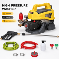 Nettoyeur haute pression automatique portatif jaune citron 220V, peut laver les voitures et les sols